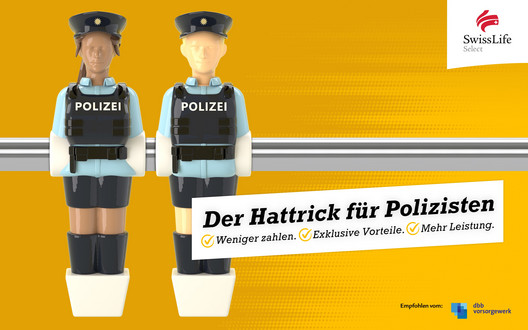 Swisslife hattrick polizisten